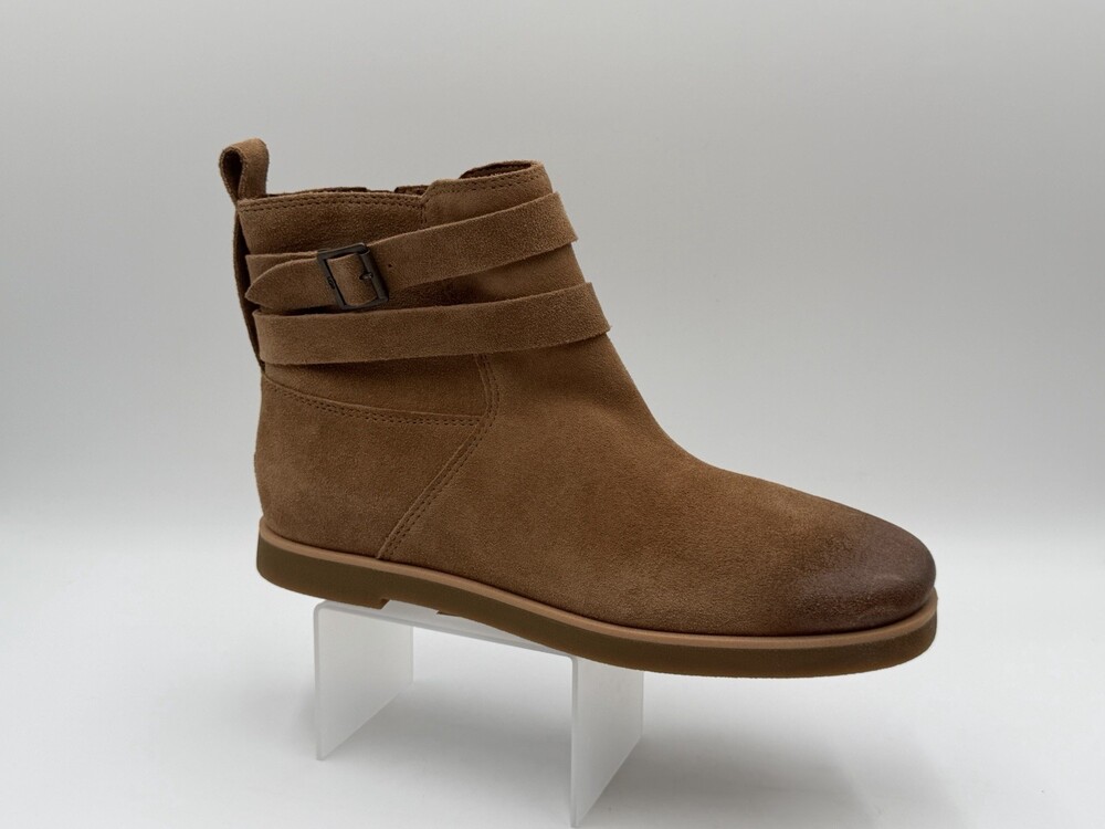 UGG Josefene Ankle Boots Women’s Sz 11 Distressed Suede Strap Booties Chestnut